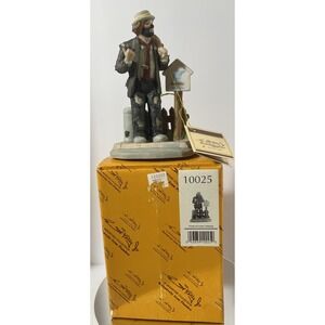 EMMETT KELLY JR MINIATURE COLLECTION  "ON THE ROAD AGAIN"  #10025 BOX COA SIGNED